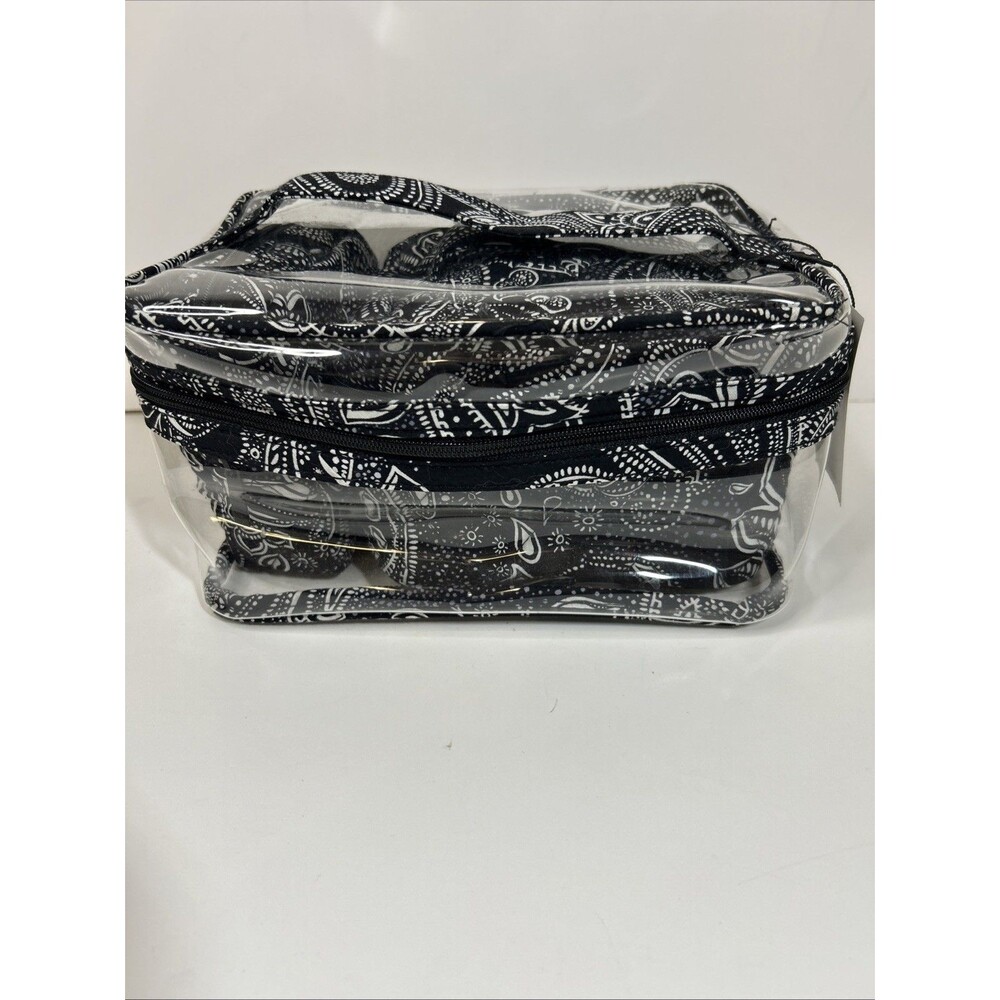 Vera Bradley 3 Pc Cosmetic Set Organizer Makeup Bag Stellar Paisley Mfg $75 NWT - Picture 2 of 8